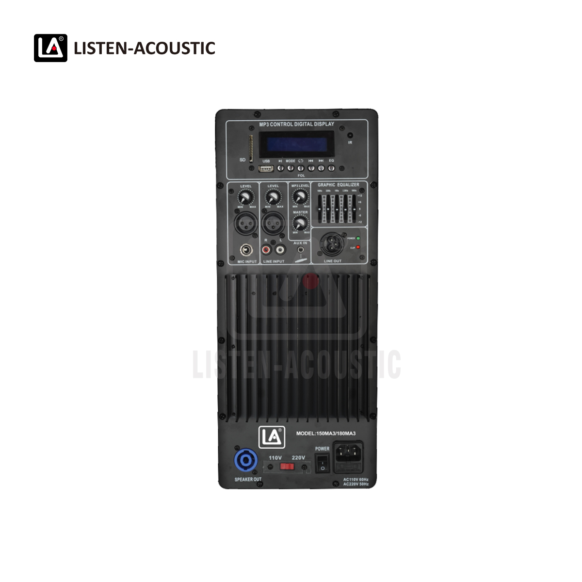 Class-AB Mono Amp RMS 150W for 12