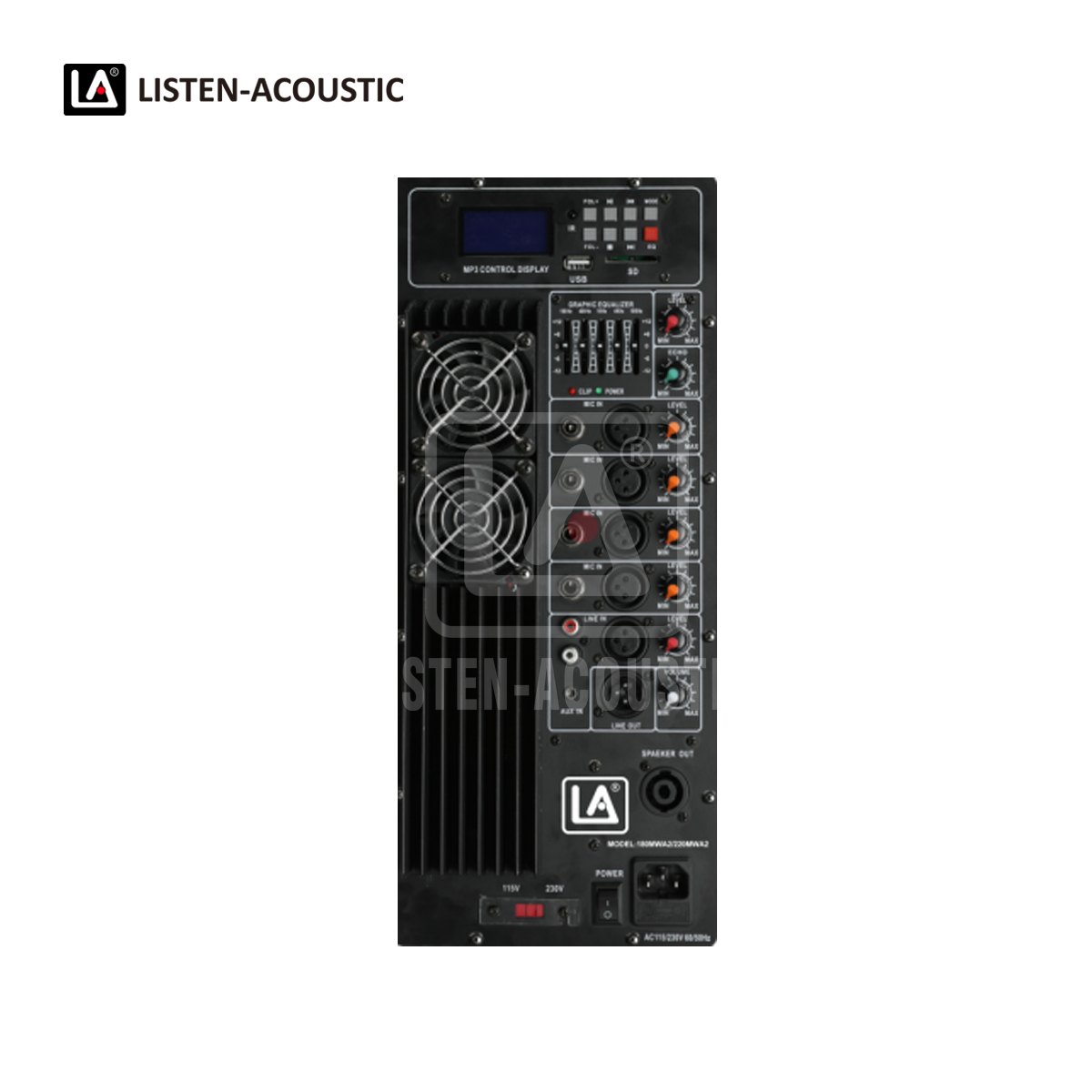 Integrated Amp Kit RMS 180W Class AB Mono Amplifier 220MA2 Amp