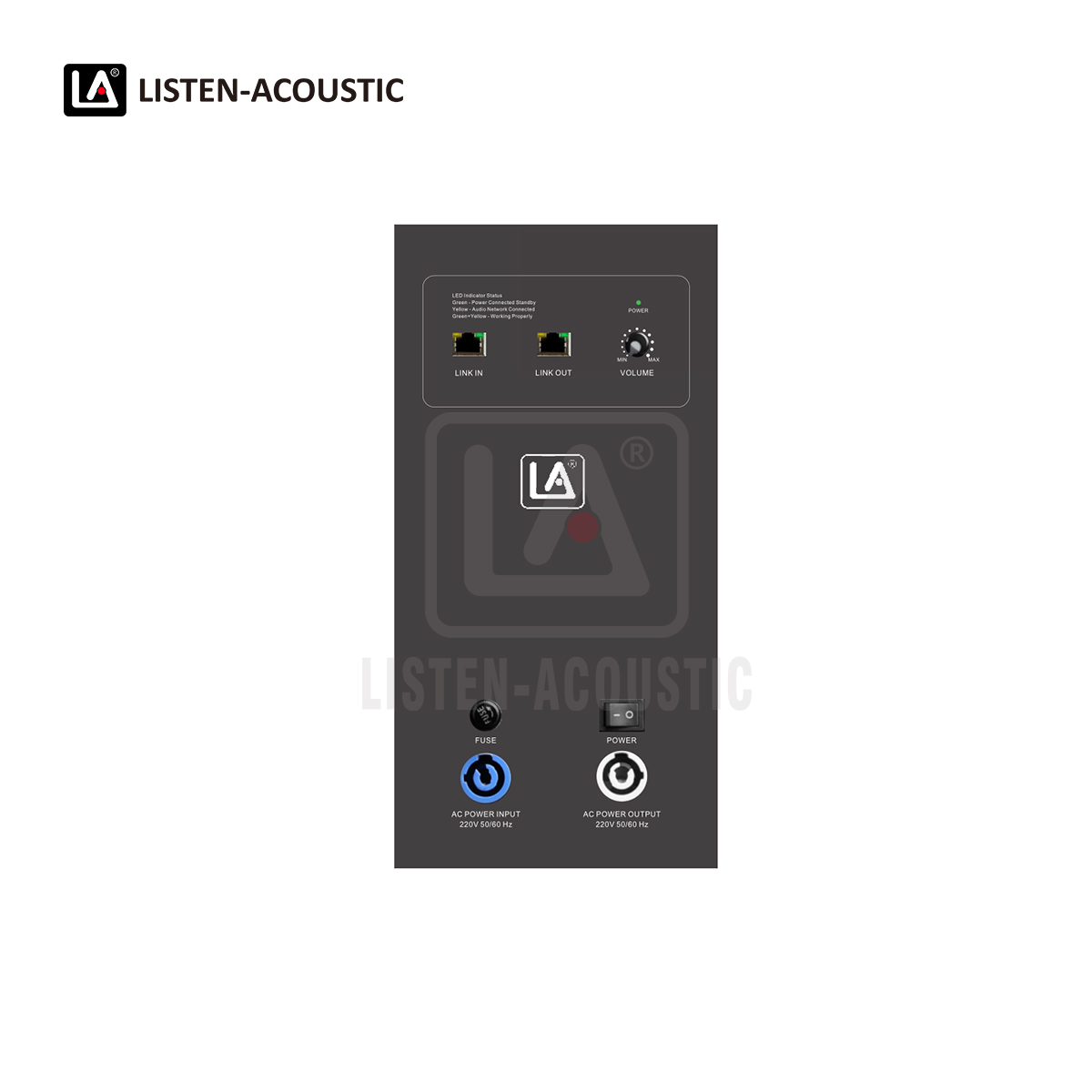 Class-D Bi-Amp for Mid-High Speaker RMS 950W with onboard DSP  950BD