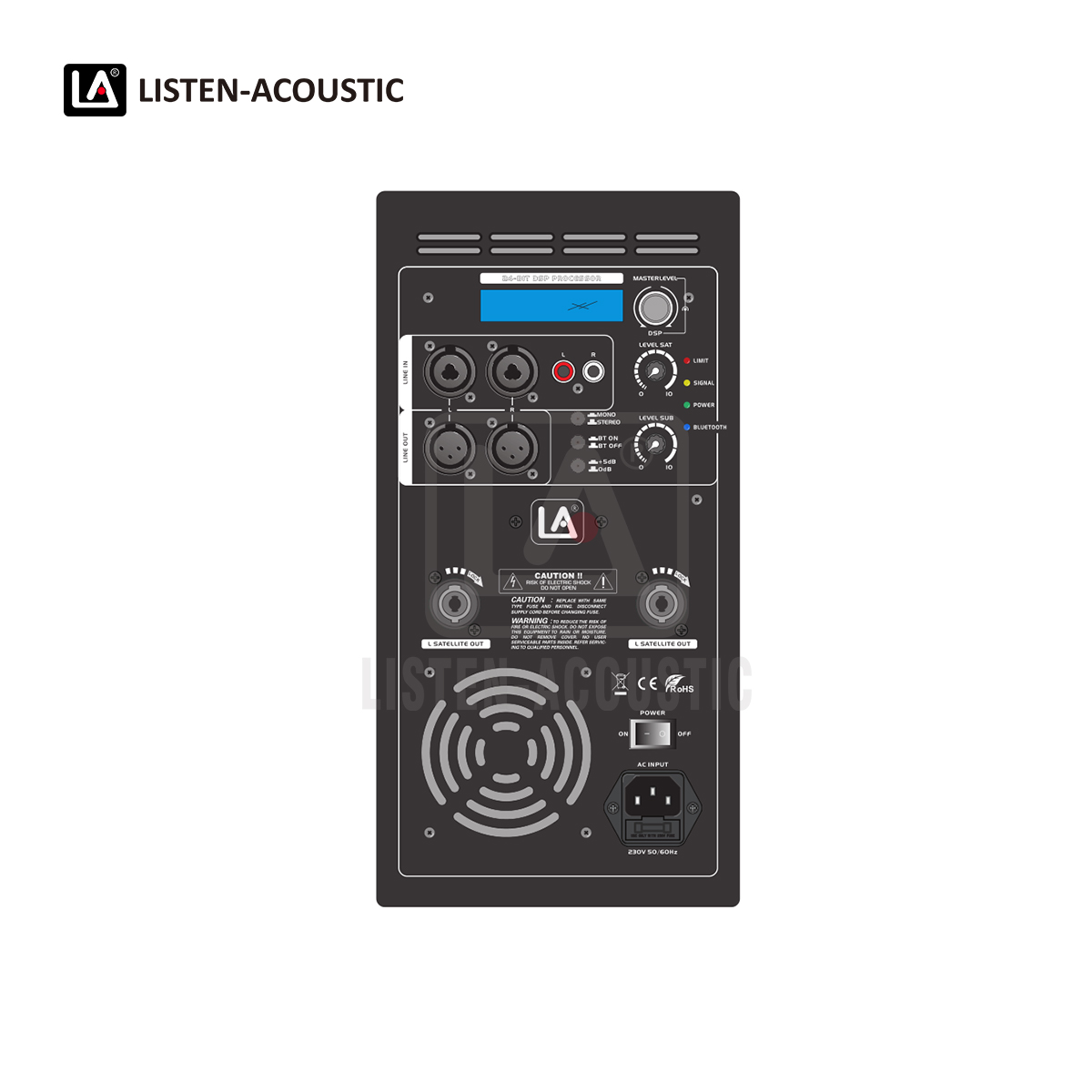 Combo 2.1 Class-D Amp RMS 900W with onboard DSP 9002.1-DSP2