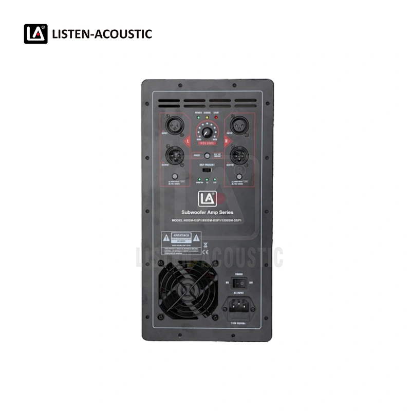 Class-D Mono Subwoofer Amp RMS 1200W with DSP Preset Modes 1200SM-DSP1-2