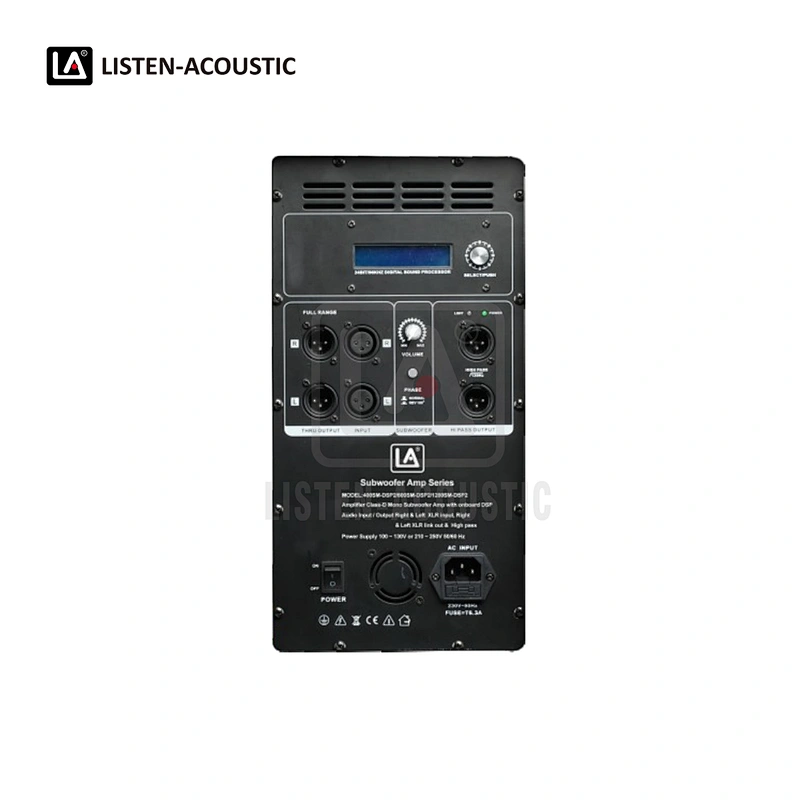 Class-D Mono Subwoofer Amp RMS 1200W with onboard DSP  1200SM-DSP2