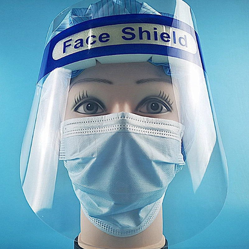 Hot Anti-Virus Pet Film Disposable Safety Protective Transparent Full Face Shield for Sale