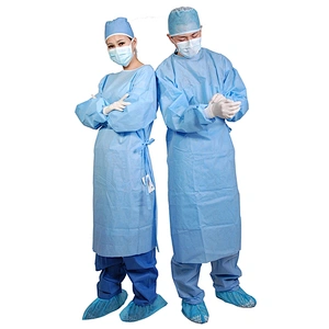 Medical Protective Clothing Waterproof Disposable PP Isolation Surgical Gowns