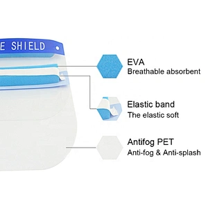 Hot Anti-Virus Pet Film Disposable Safety Protective Transparent Full Face Shield for Sale