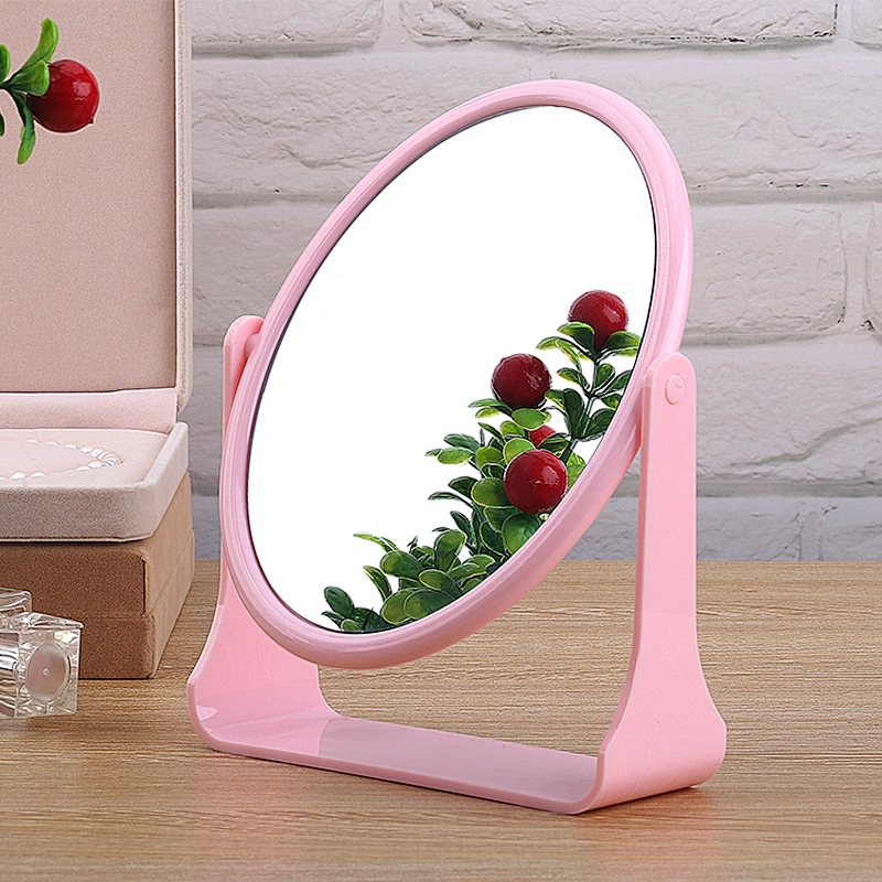 Adjustable height table cosmetic mirror/double sided desktop vanity mirror