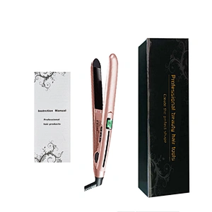 Edunicysh Flat Iron for Hair - Hair Straighter and Curler 2 in 1 Ceramic Tourmaline Ionic Flat Hair Iron Dual Voltage 10S Instant Heat Staighten Irons