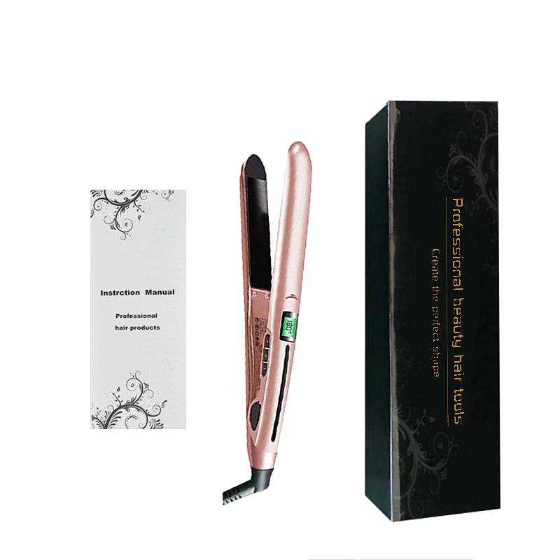 Edunicysh Flat Iron for Hair - Hair Straighter and Curler 2 in 1 Ceramic Tourmaline Ionic Flat Hair Iron Dual Voltage 10S Instant Heat Staighten Irons