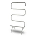 S type steel floor standing heated electric towel dryer rack towel warmer for bathroom