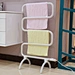 S type steel floor standing heated electric towel dryer rack towel warmer for bathroom