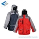 red padded jacket