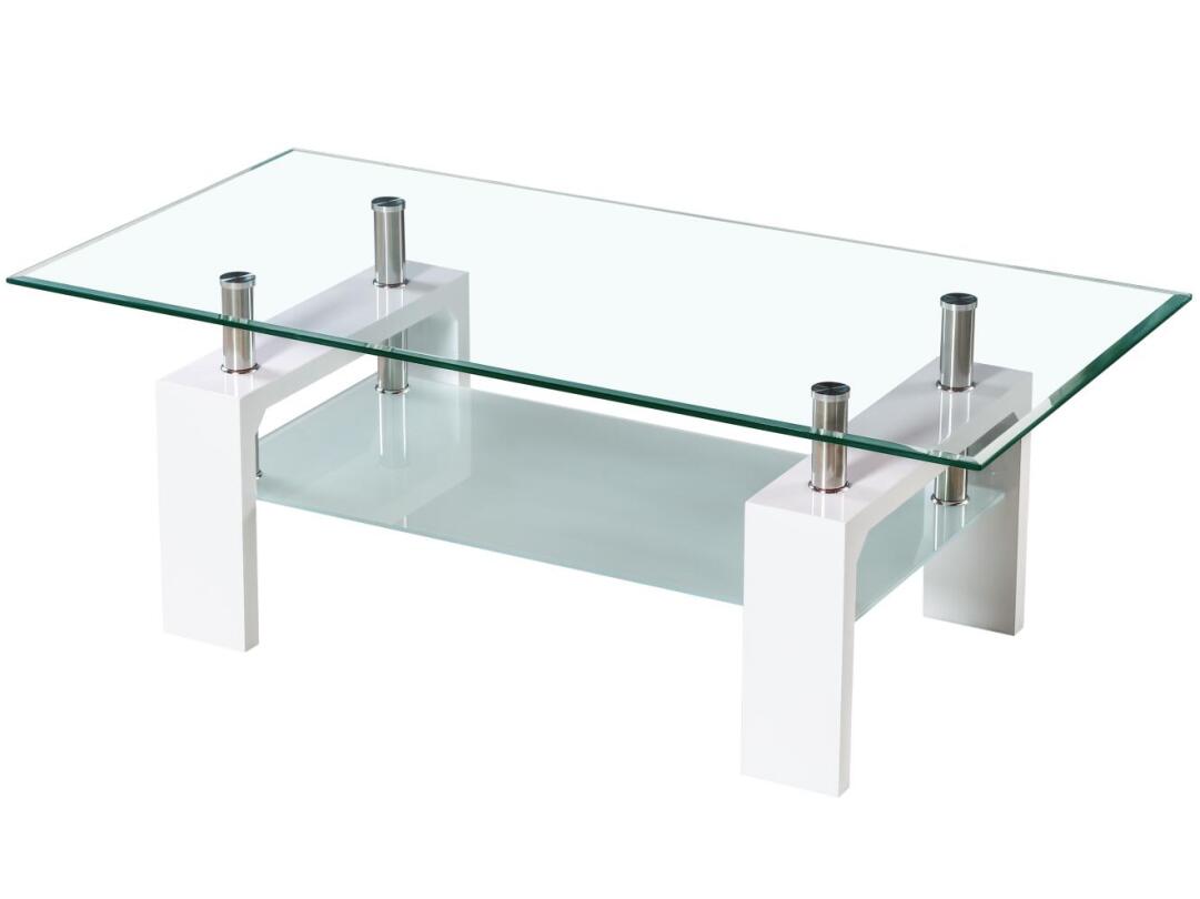 Glass coffee table