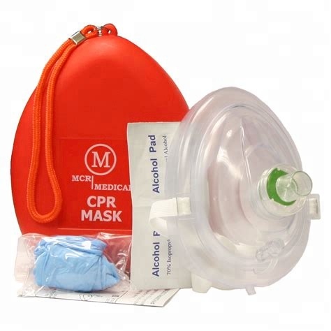 Disposable First Aid Kit Resuscitation CPR Face Mask With FDA,CE,ISO