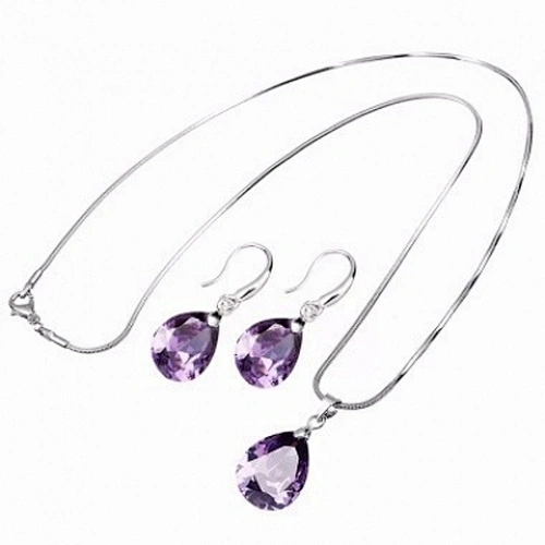 copper zircon jewelry set