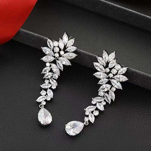 silver drop earrings