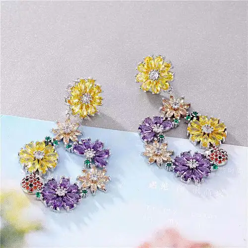 crystal drop earrings