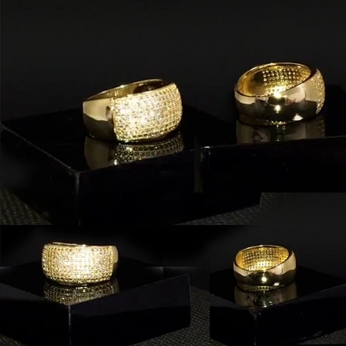 gold plated zircon ring