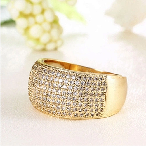 gold plated zircon ring