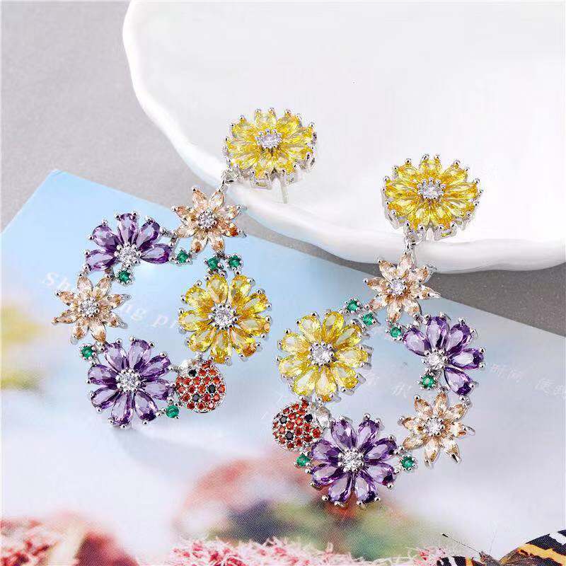 crystal drop earrings