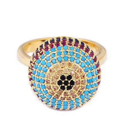 18k gold plated zircon ring