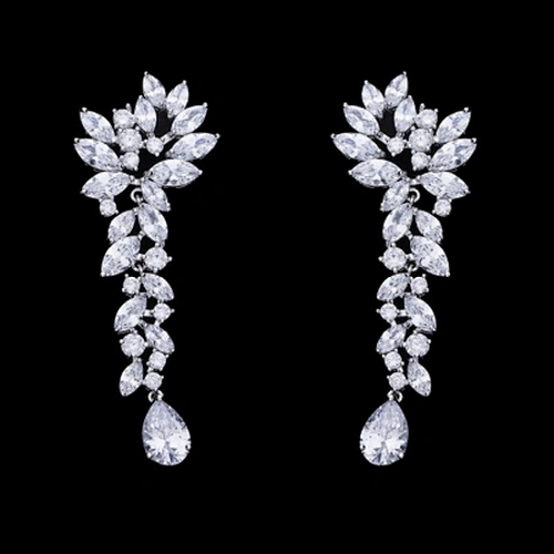 silver drop earrings