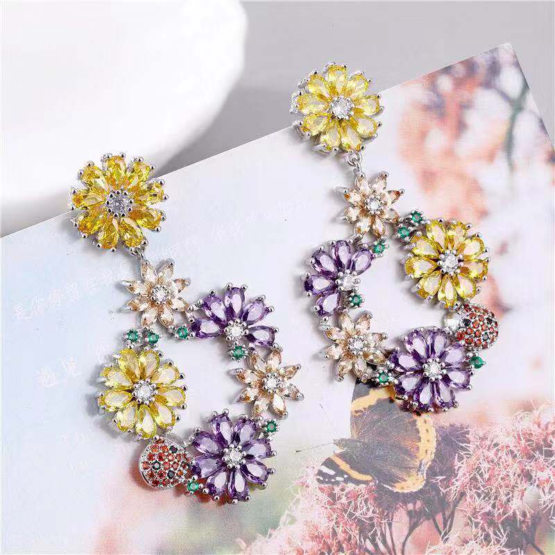 crystal drop earrings