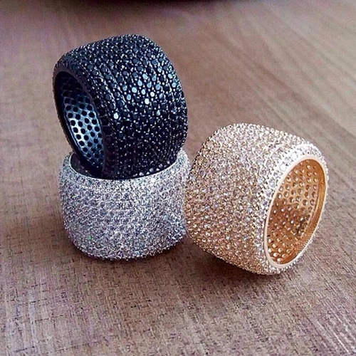 zircon plated platinum ring
