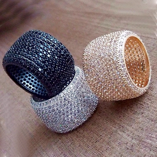 zircon plated platinum ring