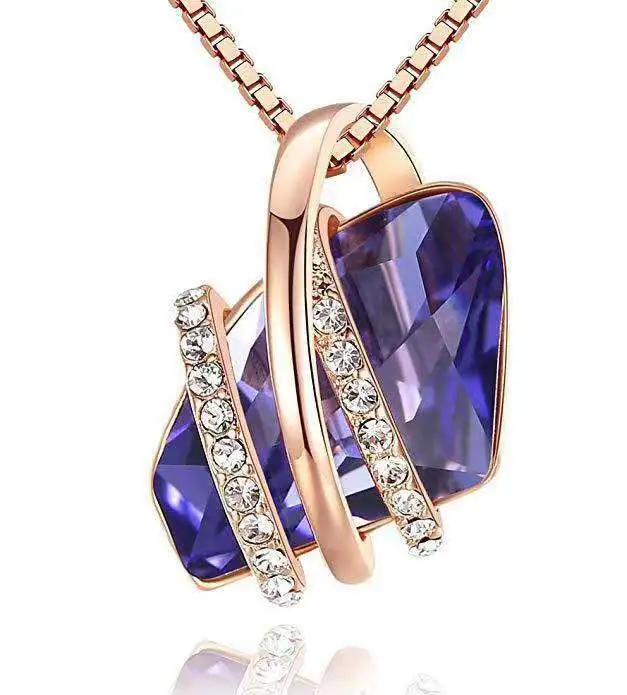glass crystal necklace pendant