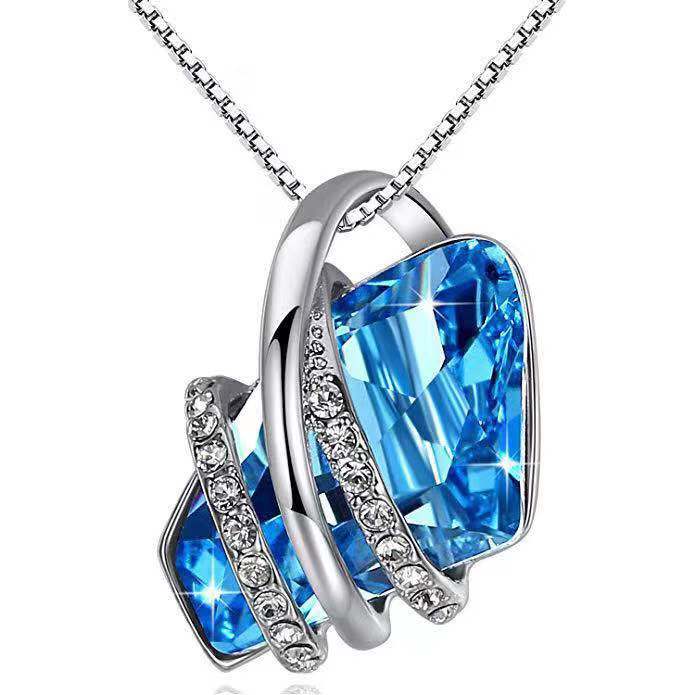 glass crystal necklace pendant
