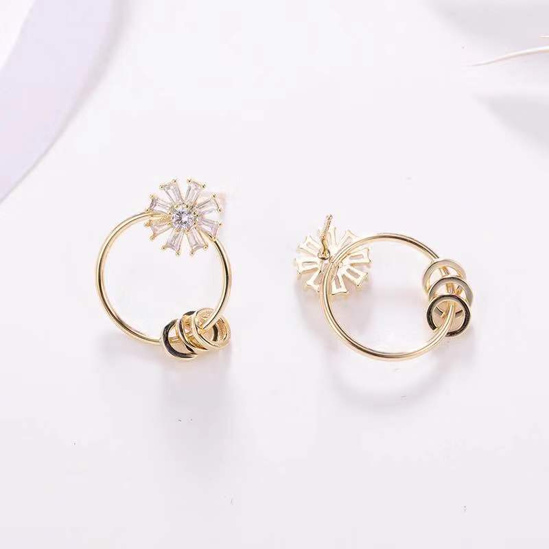 sliver hoop earrings female and copper elbow