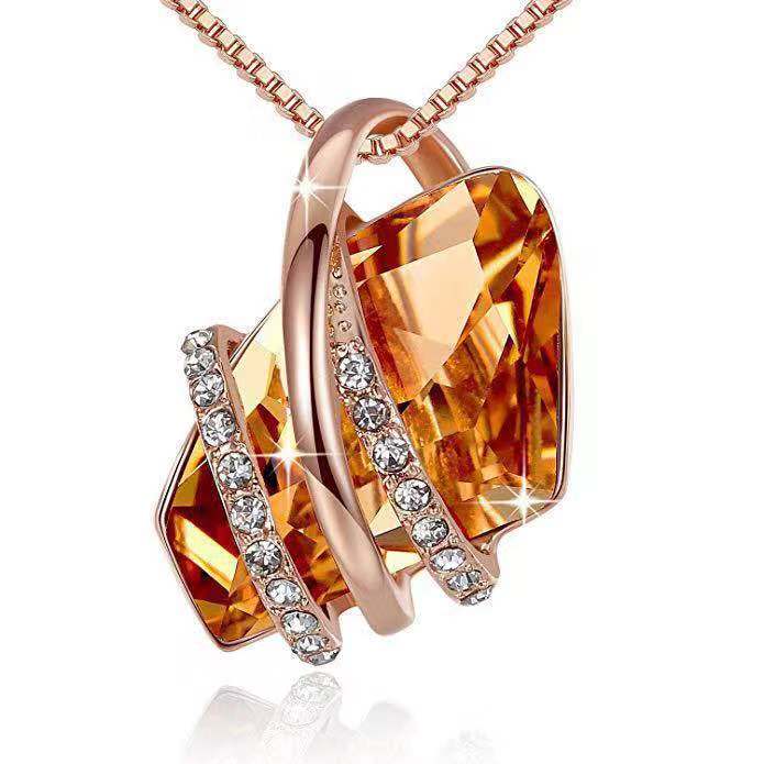 glass crystal necklace pendant