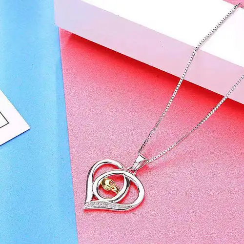 stone heart shaped necklace