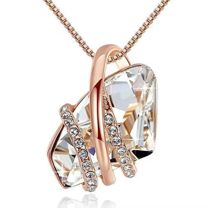 glass crystal necklace pendant