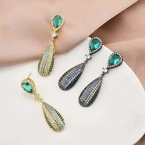 vintage dangle clip earrings