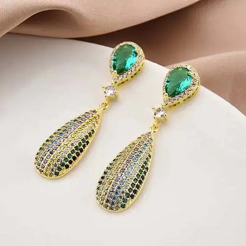 vintage dangle clip earrings