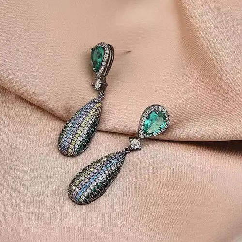 vintage dangle clip earrings
