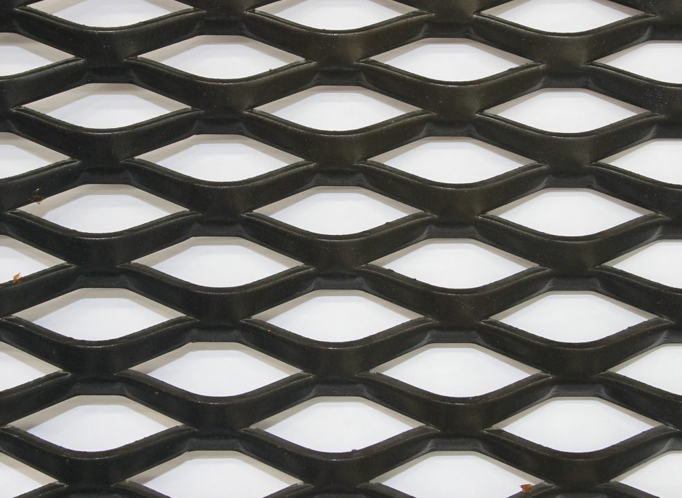 Black expanded mesh