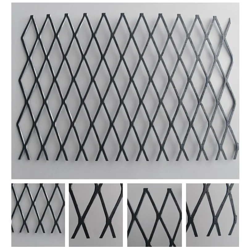 Black expanded mesh