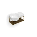 Wall-mount basin with shelf