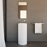 double pedestal sink