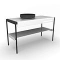 Floorstanding Round Basin with cabinet