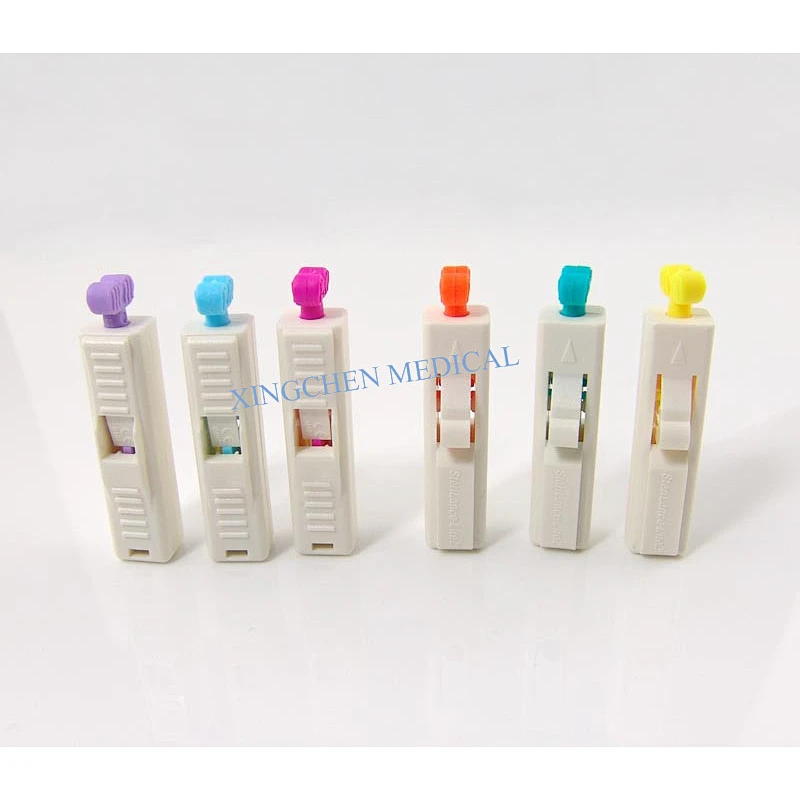 XC1118  Button Type Safety Blood Lancet