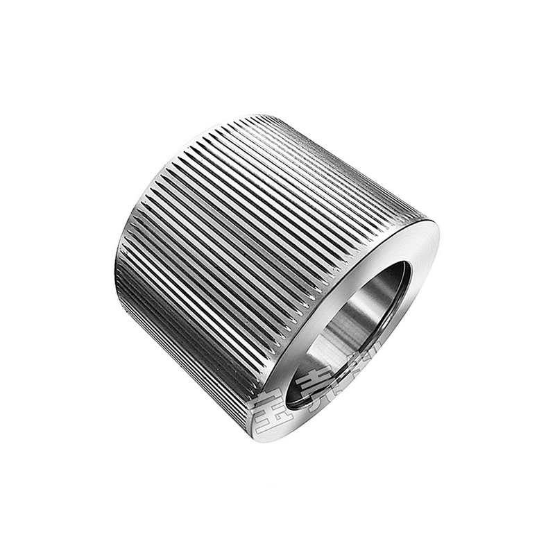 Fish scale shaped roller rings for animal feed machine