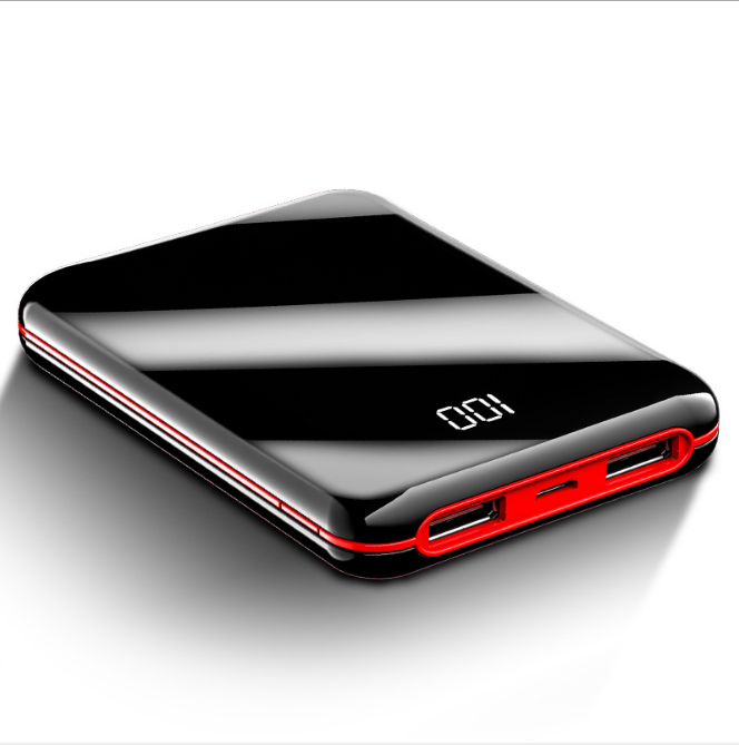 Powerbank delgado con espejo de doble salida
