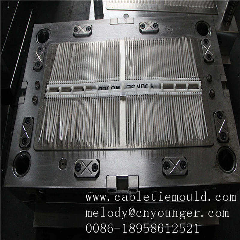 automobile auto positioning screw type plastic nylon cable zip ties injection mould in molds city taizhou china
