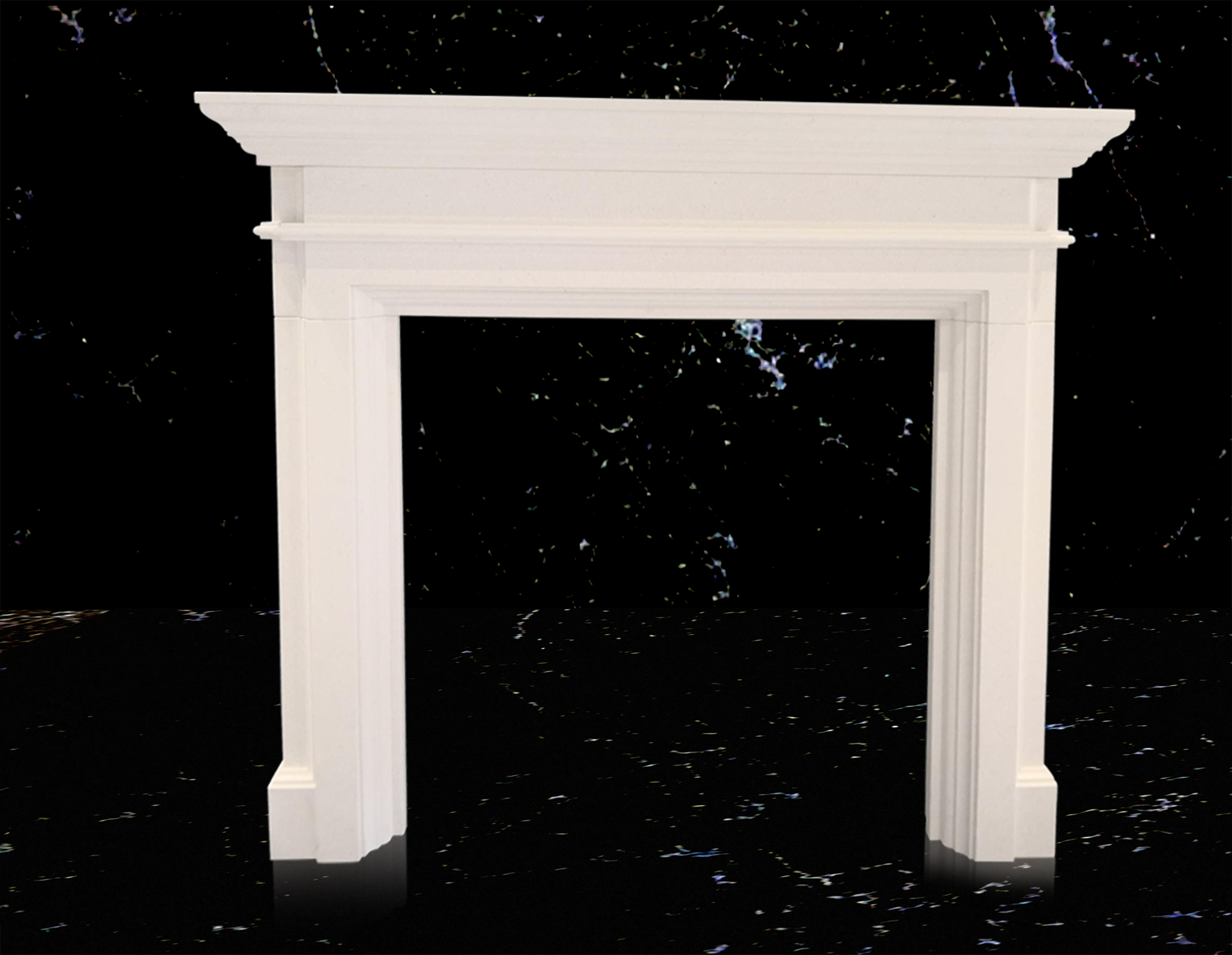 Limestone Carved Continental Mantel Fireplace Surround