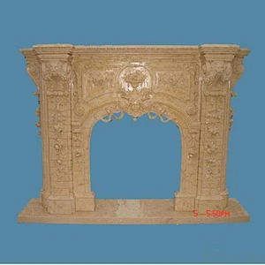 Decorating Natural Travertine Fireplace Mantel/yellow marble fireplaces