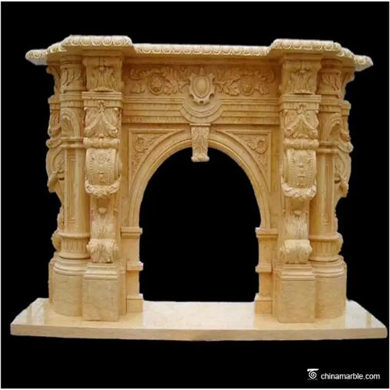 stone fireplace mantel/white marble fireplace modern