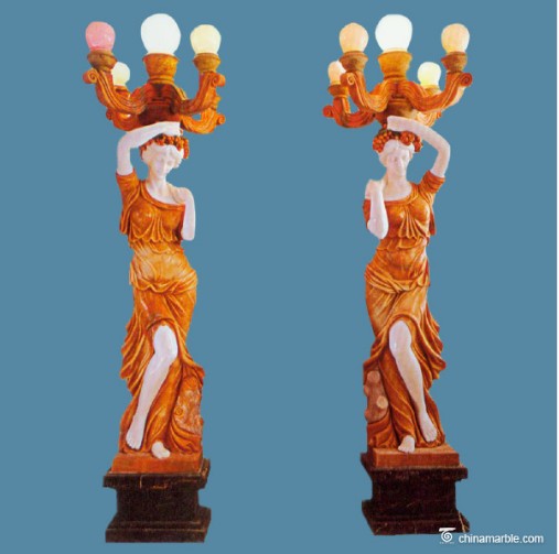 life size lady lamp statue with lamp/life size human statue